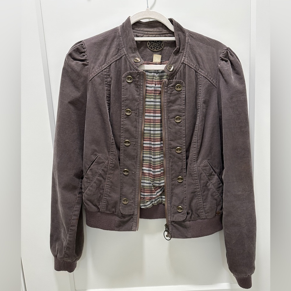 Corduroy bomber jacket